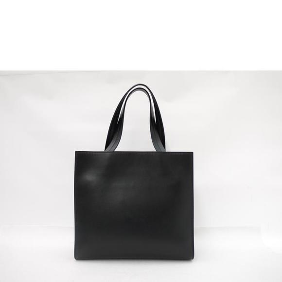 Prada Tote Triangle Leather Black Embossed 2WAY - Picture 1 of 6